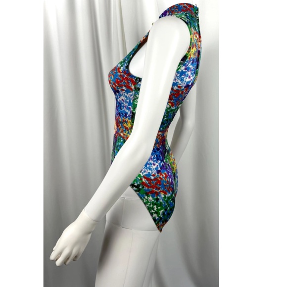 Vintage 2000’s ‘Cheerleader & Danz Team’ Multicoloured Mockneck Bodysuit - XS - Picture 5 of 10